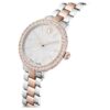 Matrix 3-Link horloge, Swiss Made, metalen armband, zilverkleurig, roségoudkleurige afwerking Matrix 3-Link horloge, Swiss Made, metalen armband, zilverkleurig, roségoudkleurige afwerking