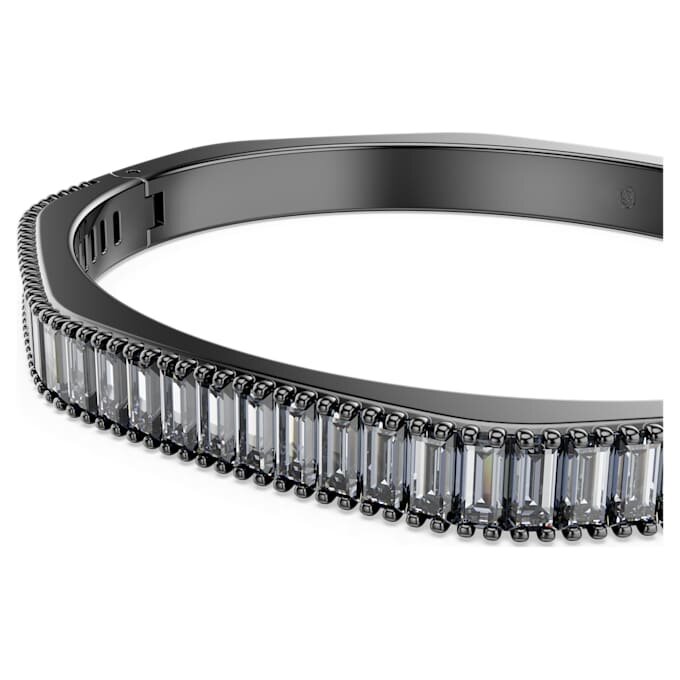 Matrix-armband met baguette-slijpsel, achthoekige vorm, grijs, gerutheniumd Matrix-armband met baguette-slijpsel, achthoekige vorm, grijs, gerutheniumd