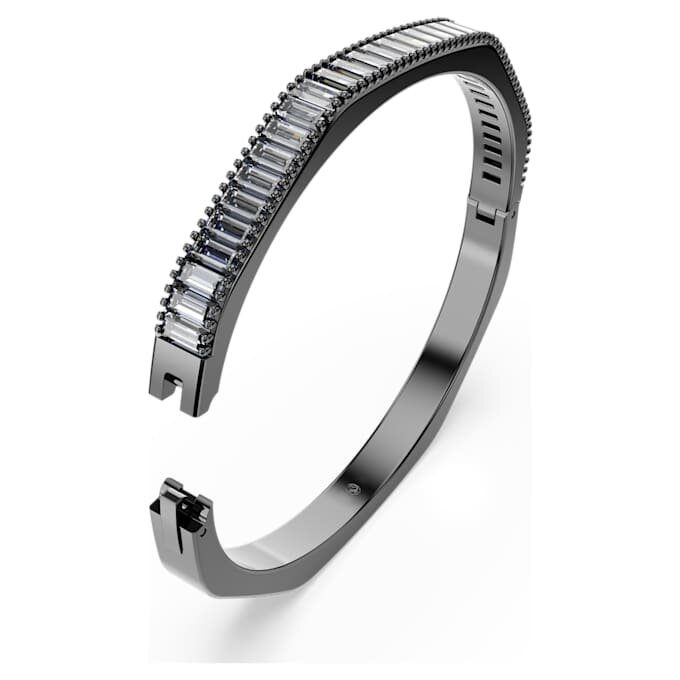 Matrix-armband met baguette-slijpsel, achthoekige vorm, grijs, gerutheniumd Matrix-armband met baguette-slijpsel, achthoekige vorm, grijs, gerutheniumd