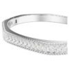 Matrix-armband met baguette-slijpsel, achthoekige vorm, wit, gerhodineerd Matrix-armband met baguette-slijpsel, achthoekige vorm, wit, gerhodineerd