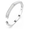 Matrix-armband met baguette-slijpsel, achthoekige vorm, wit, gerhodineerd Matrix-armband met baguette-slijpsel, achthoekige vorm, wit, gerhodineerd