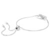 Matrix-armband met baguette-slijpsel, knoop, wit, gerhodineerd Matrix-armband met baguette-slijpsel, knoop, wit, gerhodineerd
