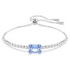 Matrix-armband met gemengde slijpvormen, blauw, gerhodineerd Matrix-armband met gemengde slijpvormen, blauw, gerhodineerd