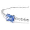 Matrix-armband met gemengde slijpvormen, blauw, gerhodineerd Matrix-armband met gemengde slijpvormen, blauw, gerhodineerd