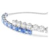 Matrix-armband met gemengde slijpvormen, blauw, gerhodineerd Matrix-armband met gemengde slijpvormen, blauw, gerhodineerd