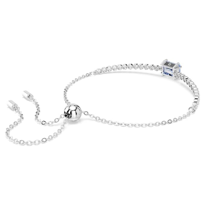 Matrix-armband met gemengde slijpvormen, blauw, gerhodineerd Matrix-armband met gemengde slijpvormen, blauw, gerhodineerd