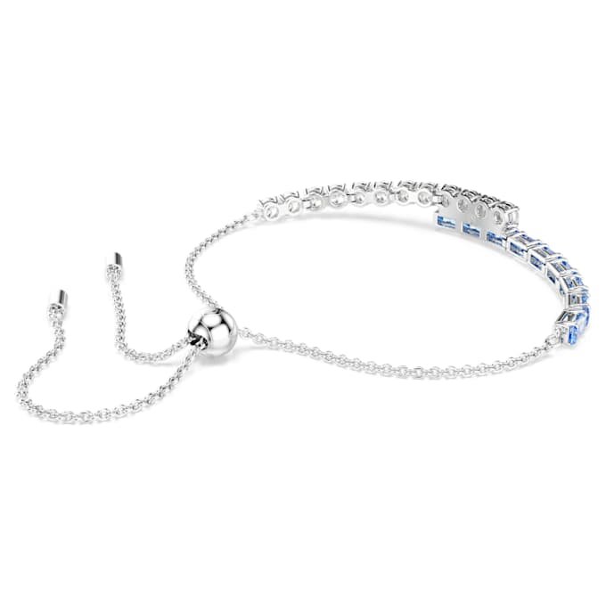 Matrix-armband met gemengde slijpvormen, blauw, gerhodineerd Matrix-armband met gemengde slijpvormen, blauw, gerhodineerd