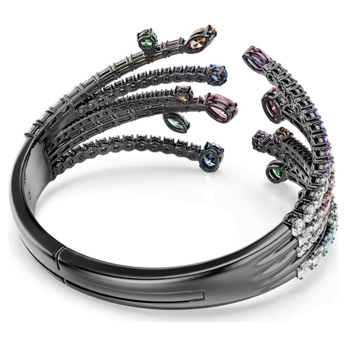 Matrix-armband met gemengde slijpvormen, boeket, veelkleurig, gerutheniumde Matrix-armband met gemengde slijpvormen, boeket, veelkleurig, gerutheniumde