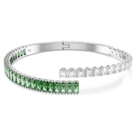 Matrix-armband met gemengde slijpvormen, groen, gerhodineerd Matrix-armband met gemengde slijpvormen, groen, gerhodineerd
