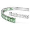 Matrix-armband met gemengde slijpvormen, groen, gerhodineerd Matrix-armband met gemengde slijpvormen, groen, gerhodineerd