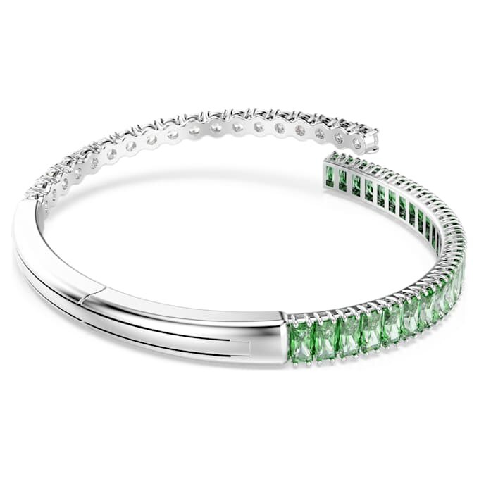 Matrix-armband met gemengde slijpvormen, groen, gerhodineerd Matrix-armband met gemengde slijpvormen, groen, gerhodineerd