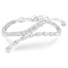Matrix-armband met gemengde slijpvormen, wit, gerhodineerd