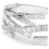 Matrix-armband met gemengde slijpvormen, wit, gerhodineerd