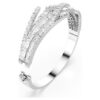 Matrix-armband met gemengde slijpvormen, wit, gerhodineerd