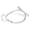 Matrix-armband met gemengde slijpvormen, wit, gerhodineerd