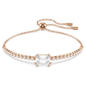 Matrix-armband met gemengde slijpvormen, wit, roségoudkleurig verguld Matrix-armband met gemengde slijpvormen, wit, roségoudkleurig verguld