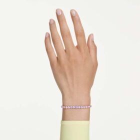 Matrix-armband met kleurverloop van ronde slijpvormen, veelkleurig, gerhodineerd Matrix-armband met kleurverloop van ronde slijpvormen, veelkleurig, gerhodineerd