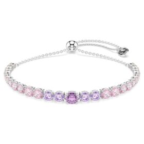 Matrix-armband met kleurverloop van ronde slijpvormen, veelkleurig, gerhodineerd Matrix-armband met kleurverloop van ronde slijpvormen, veelkleurig, gerhodineerd