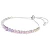 Matrix-armband met kleurverloop van ronde slijpvormen, veelkleurig, gerhodineerd Matrix-armband met kleurverloop van ronde slijpvormen, veelkleurig, gerhodineerd
