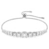 Matrix-armband met kleurverloop van ronde slijpvormen, wit, gerhodineerd Matrix-armband met kleurverloop van ronde slijpvormen, wit, gerhodineerd