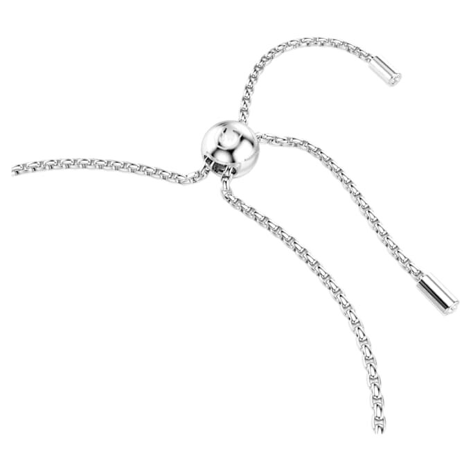 Matrix-armband met kleurverloop van ronde slijpvormen, wit, gerhodineerd Matrix-armband met kleurverloop van ronde slijpvormen, wit, gerhodineerd