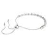 Matrix-armband met kristallen parel, ronde slijpvorm, wit, gerhodineerd Matrix-armband met kristallen parel, ronde slijpvorm, wit, gerhodineerd