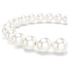 Matrix-armband met kristallen parels, wit, gerhodineerd