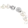 Matrix-armband met kristallen parels, wit, gerhodineerd