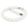 Matrix-armband met kristallen parels, wit, gerhodineerd