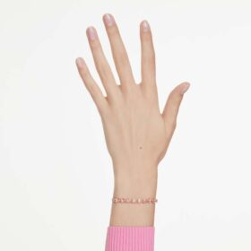 Matrix-armband met peervormige kristallen, roze, verguld Matrix-armband met peervormige kristallen, roze, verguld