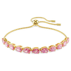Matrix-armband met peervormige kristallen, roze, verguld Matrix-armband met peervormige kristallen, roze, verguld