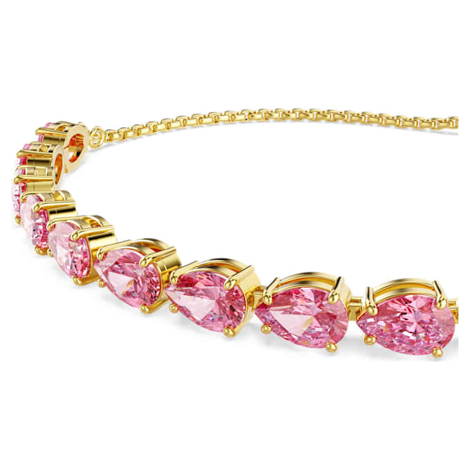 Matrix-armband met peervormige kristallen, roze, verguld Matrix-armband met peervormige kristallen, roze, verguld