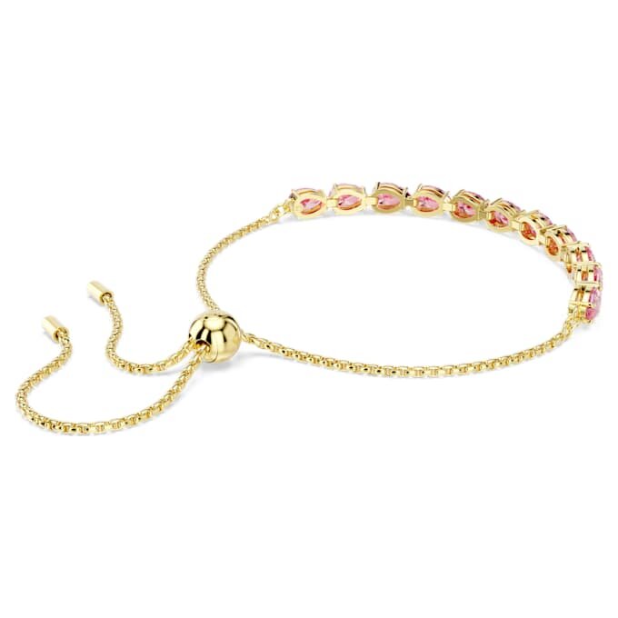 Matrix-armband met peervormige kristallen, roze, verguld Matrix-armband met peervormige kristallen, roze, verguld