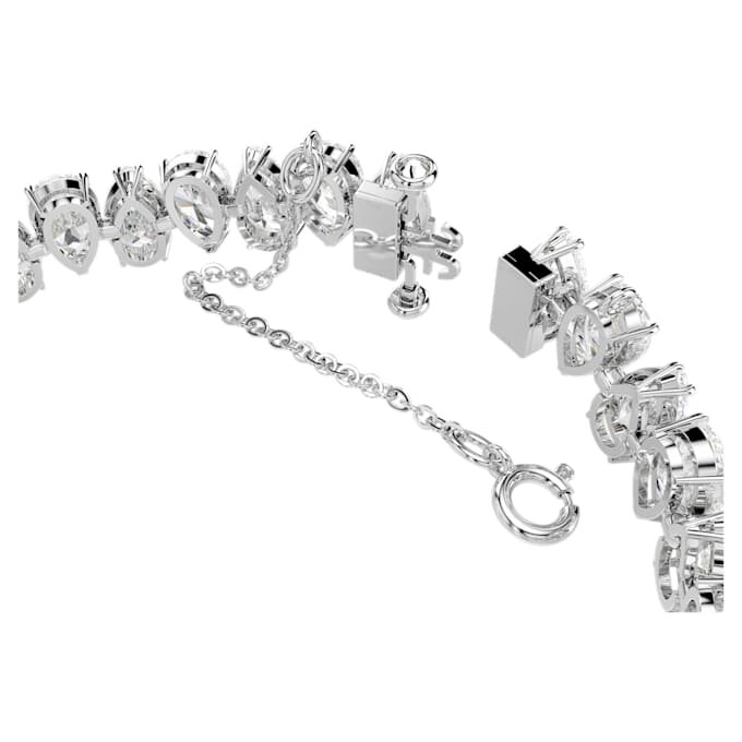 Matrix-armband met peervormige slijpvorm, wit, gerhodineerd Matrix-armband met peervormige slijpvorm, wit, gerhodineerd