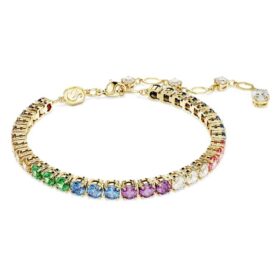 Matrix-armband met ronde slijpvorm, veelkleurig, verguld Matrix-armband met ronde slijpvorm, veelkleurig, verguld