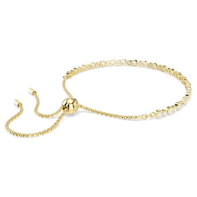 Matrix-armband met ronde slijpvorm, wit, verguld Matrix-armband met ronde slijpvorm, wit, verguld