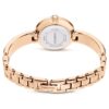 Matrix-armbandhorloge, Swiss Made, armband met kristallen, wit, roségoudkleurige afwerking