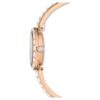 Matrix-armbandhorloge, Swiss Made, armband met kristallen, wit, roségoudkleurige afwerking