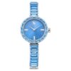 Matrix-armbandhorloge, Swiss Made, kristallen armband, blauw, roestvrij staal Matrix-armbandhorloge, Swiss Made, kristallen armband, blauw, roestvrij staal