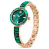 Matrix-armbandhorloge, Swiss Made, kristallen armband, groen, champagnekleurige afwerking Matrix-armbandhorloge, Swiss Made, kristallen armband, groen, champagnekleurige afwerking