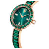Matrix-armbandhorloge, Swiss Made, kristallen armband, groen, champagnekleurige afwerking Matrix-armbandhorloge, Swiss Made, kristallen armband, groen, champagnekleurige afwerking