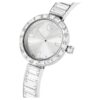 Matrix-armbandhorloge, Swiss Made, kristallen armband, wit, roestvrij staal Matrix-armbandhorloge, Swiss Made, kristallen armband, wit, roestvrij staal