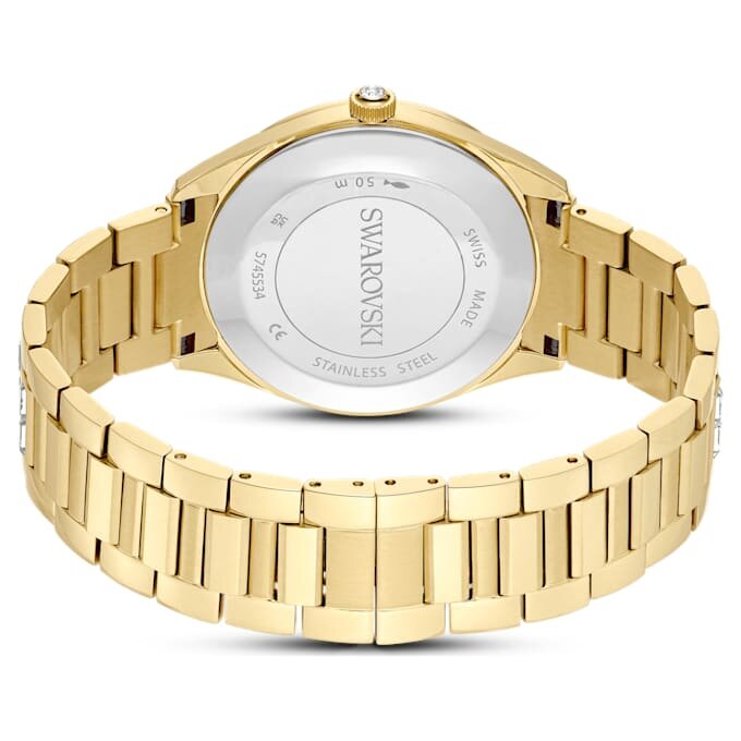 Matrix Date-horloge, Swiss Made, metalen armband, goudkleurig, goudkleurige afwerking Matrix Date-horloge, Swiss Made, metalen armband, goudkleurig, goudkleurige afwerking