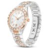Matrix Date-horloge, Swiss Made, metalen armband, roségoudkleurig, afwerking van gemengd metaal
