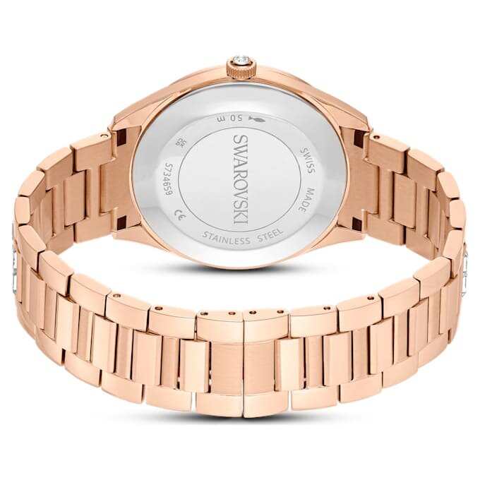 Matrix Date-horloge, Swiss Made, metalen armband, roségoudkleurig, roségoudkleurige afwerking Matrix Date-horloge, Swiss Made, metalen armband, roségoudkleurig, roségoudkleurige afwerking