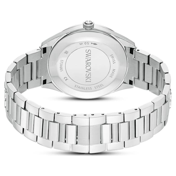 Matrix Date-horloge, Swiss Made, metalen armband, zilverkleurig, roestvrij staal Matrix Date-horloge, Swiss Made, metalen armband, zilverkleurig, roestvrij staal
