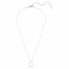 Matrix-hanger met kristallen parel, ronde slijpvorm, wit, gerhodineerd Matrix-hanger met kristallen parel, ronde slijpvorm, wit, gerhodineerd