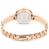 Matrix-horloge, Swiss Made, kristallen armband, grijs, roségoudkleurige afwerking