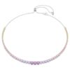 Matrix-ketting met kleurverloop van ronde slijpvormen, veelkleurig, gerhodineerd Matrix-ketting met kleurverloop van ronde slijpvormen, veelkleurig, gerhodineerd