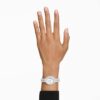 Matrix Octagon-horloge met baguette-slijpsel, metalen armband, zilverkleurig, roestvrij staal Matrix Octagon-horloge met baguette-slijpsel, metalen armband, zilverkleurig, roestvrij staal